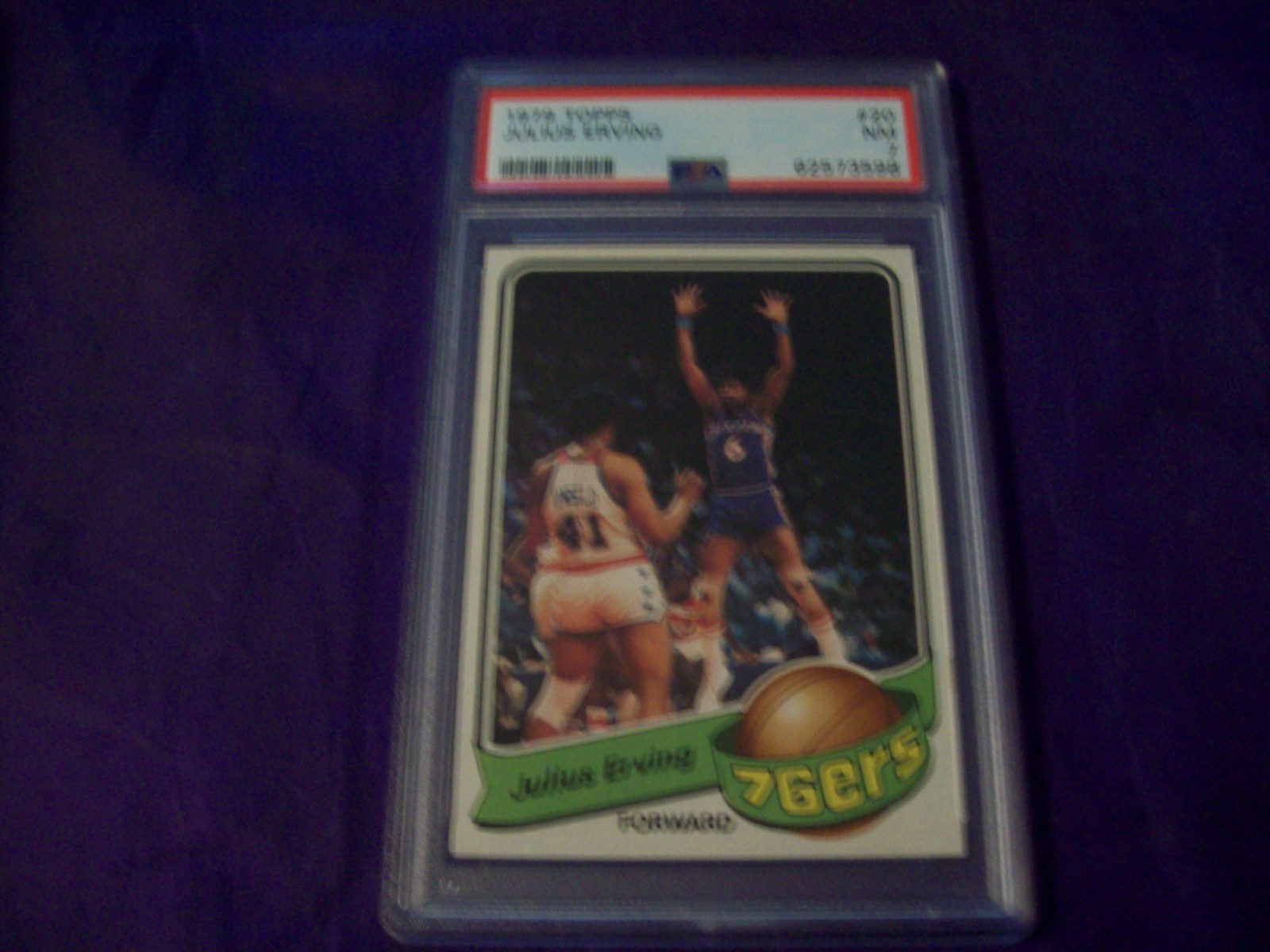 1979 TOPPS BASKETBALL #20 JULIUS ERVING PSA 7