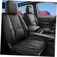 Car Seat Cover Custom Fit for Dodge Ram 1500 2500 3500 2002 Front Pair Black