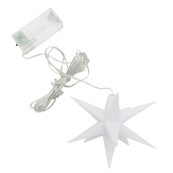 LED Leuchtstern 3D Weihnachtsstern Weihnachten Weiß Deko Fensterdeko Stern-image