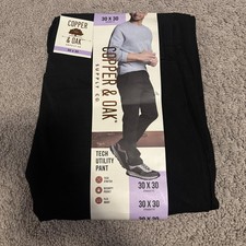 Copper Oak Men's Tech Utility Pants, Black, Size 30 X 30, NWT