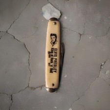 Rare! Elvis Presley King Of Rock 'N' Roll 1935-1977 Folding Pocket Knife