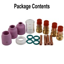 Professional Grade 18pcs TIG Gas Lens Ceramic Nozzle + Heat Cup Set