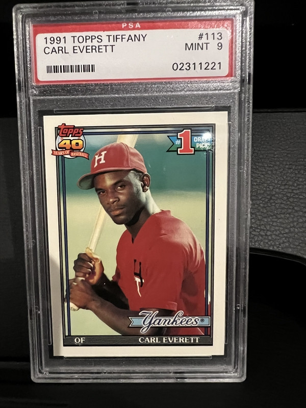 1991 Topps Tiffany Carl Everett #113 Psa 9
