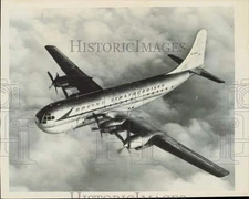 1948 Press Photo The new Boeing Stratocruiser plane in the air - nei33604