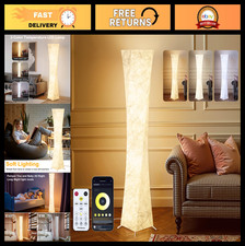 Modern LED Floor Lamp 61'' with Remote APP Control, Dimmable, 3 Color Temperat