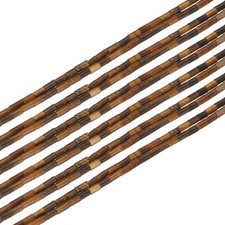 80Pcs Tube Beads, 4x2mm Cylinder Natural Stone Beads Loose Gemstone, Dark Brown