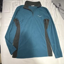 Men s XS Blue/Gray 1/4 Zip Fleece Pullover Sw...
