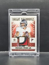2025 Panini Luminance Michael Penix Jr Bright Beginnings Patch Gold Jersey #9/50