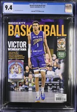 VICTOR WEMBANYAMA ROOKIE RARE SPURS BECKETT NEWSSTAND 1ST METS92 2023 CGC 9.4