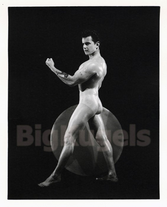 SALE 1950s VINTAGE BRUCE Tattooed Bodybuilder Male Physique Muscle Butt Beefcake