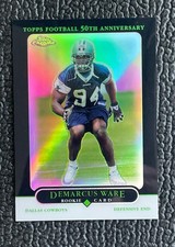 🔥DEMARCUS WARE 2005 TOPPS CHROME BLACK REFRACTOR ROOKIE CARD #d /100!🔥COWBOYS!