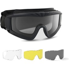 Feyachi Airsoft-Brille Taktische Milit&auml;r Schutzbrille mit 3 austauschbaren Gl...