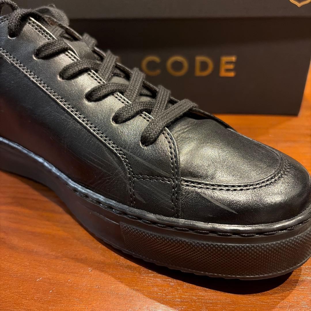 [Good condition] MORAL CODE leather sneakers black - image 7