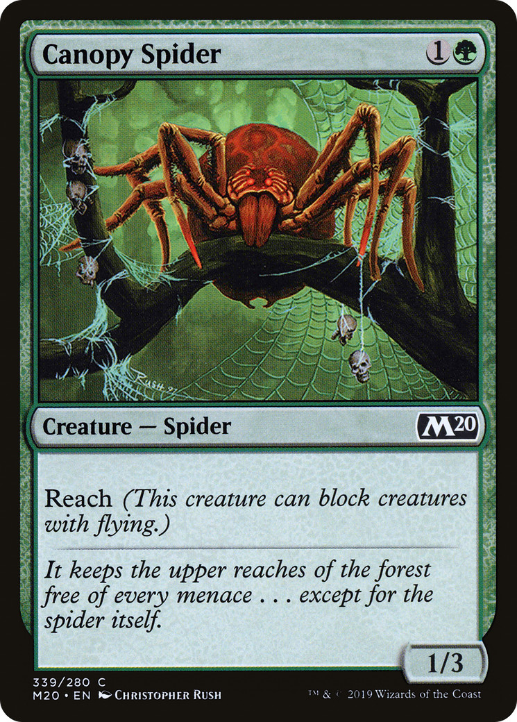 Canopy Spider #339 (LP) Core Set 2020 M20 Magic MTG