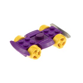 1x Lego Vehicle Base 4x6 Purple Yellow Racers Bumper Pulse 4575 30558c09