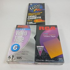 T-120 Blank VHS Video Cassette Tapes Lot of 3 Unused 6 Hours Sealed