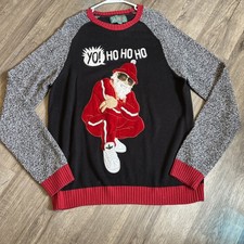 Men  s Ugly Christmas Sweater Hip Hop Santa Size XXL