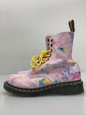 Dr. Martens Pascal Confetti Suede Lace-Up Boots/ UK Size 5/ Pink/ Size 1460