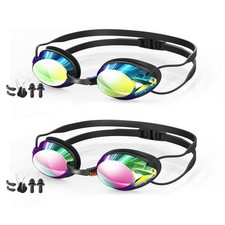 2-Pack Anti-Fog Swimming Goggles for Adult Youth Men Women No Leaking