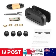 Car TPMS Solar Wireless Tire Tyre Pressure Monitor System LCD Tester w/4 Durable