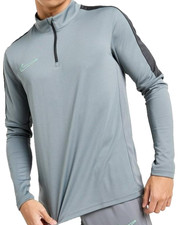 Image of Nike Academy 23 Dri Fit top Grey- Mens UK SMALL LONG SLEEVE Brand New