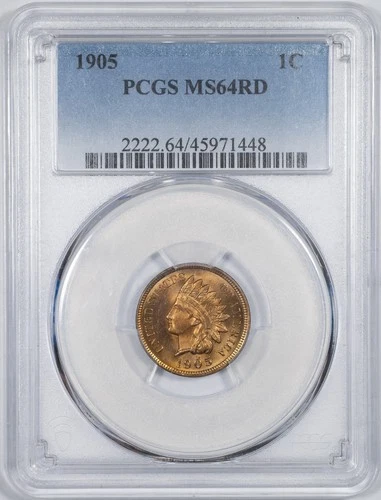 1905 PCGS MS64RD Indian Head Penny Uncirculated Red