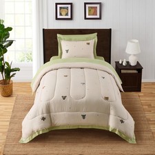 Kids Jungle Safari Comforter Set Twin Size   Bed in a Bag with Savanna Animals,