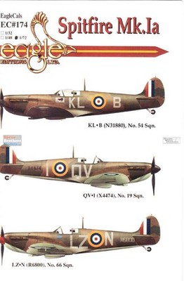 ECL72174 1:72 Eagle Editions Spitfire Mk.Ia