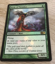 MTG 1x FOIL Birds of Paradise : Core Set 2011 Buy a Box Promo Magic NM