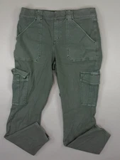 SPANX Green Stretch Cargo High Rise Skinny Jeans Petite Women’s XL