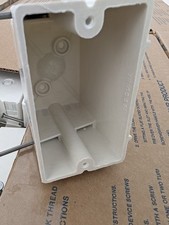 Allied Moulded Products Fiberglass Single Gang New Work Box White