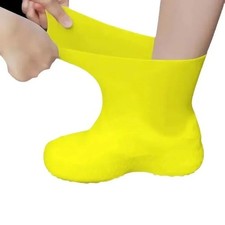1 Pair Waterproof Silicone Shoe Covers Anti-Slip Rubber Rain Overshoes Outdoor
