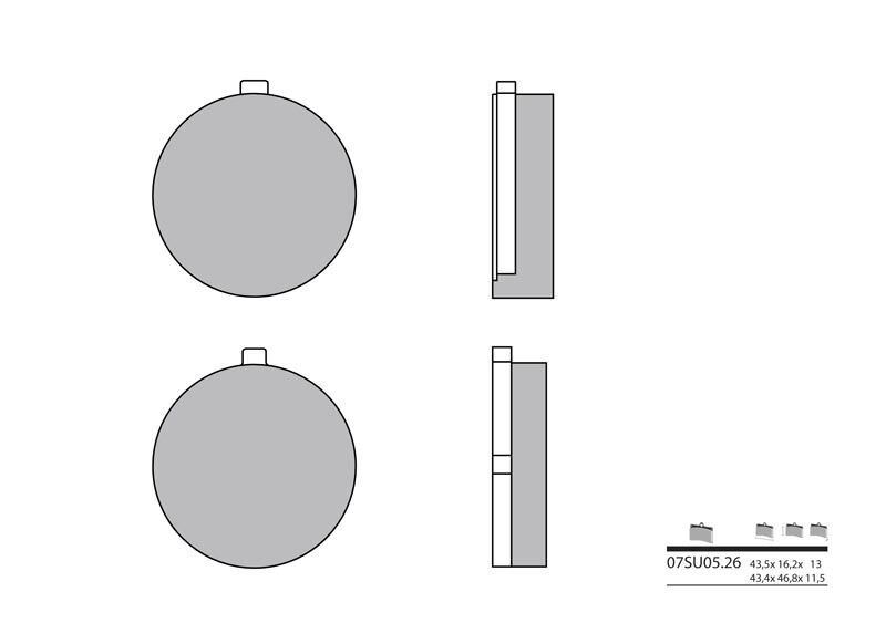 Kit plaquettes de frein arrière moto Brembo 38800035 Triumph 900
