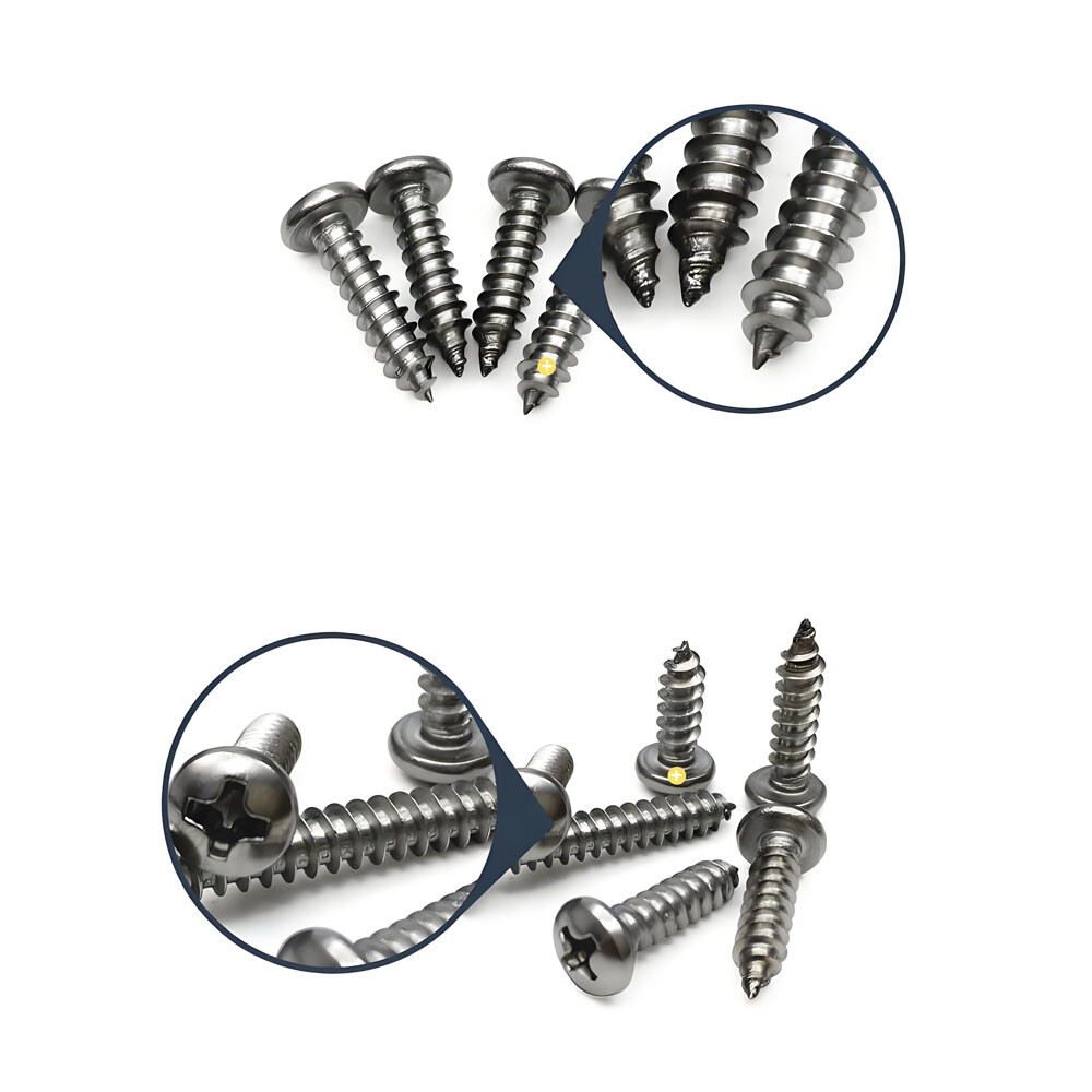 HVAZI 304 Stainless Steel Self-Tapping Screws Assortment Kit - 20 Sizes (M2.2 To M5.5) Phillips Pan Head, 600 Pieces Total