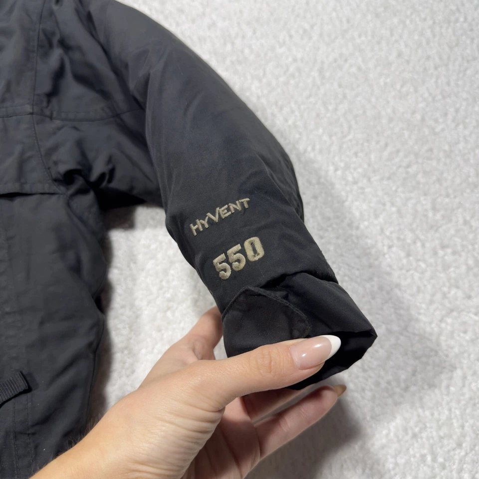 The North Face Boys Jacket HyVent 550 Goose Down Black Vintage Full Zip Hood  XS - Image 4 of 4