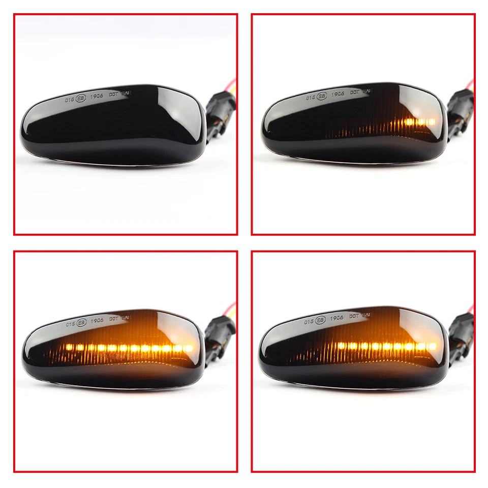 Coppia frecce laterali per Mercedes-Benz W202 W210 W208 R129 R170 W638 W901 nere - Immagine 2 di 4