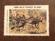 ICOLLECTZONE  Wild Turkey Federation 1986 Stamp VF NH