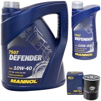 ÖL Set Mannol Defender 10W-40 API SN 6 Liter + ÖLfilter SM104 FüR Honda Subaru
