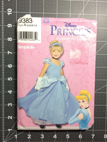 Simplicity #9383 ~ Pattern Cinderella Disney Dress Gown ~ Child 3-8 ~ FF UC
