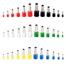 1000 × Crimp Cable Connectors Insulated Ferrule Wire Terminal Pin End 22-10AWG