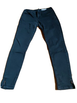 Damen Stretch Hose Stoffhose Röhre Skinny ESPIRIT Denim W28 L30 Schwarz