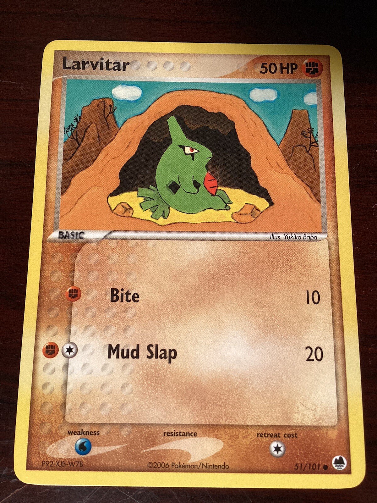 Pokemon Card Larvitar (EX Dragon Frontiers) 51/101  Common TCG!!!