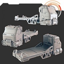 Sci-Fi Hover Cargo Truck 32mm Tabletop Terrain Miniature Set, Fiction, Space