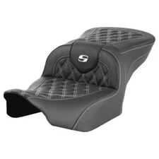 SADDLEMEN ROADSOFA SEAT WHITE LATTICE STITCH HARLEY 2023-2024 FLTR/FLHX
