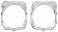 RestoParts Right Hand Inner and Outer Headlamp Bezel Set 1968 Chevelle El Camino