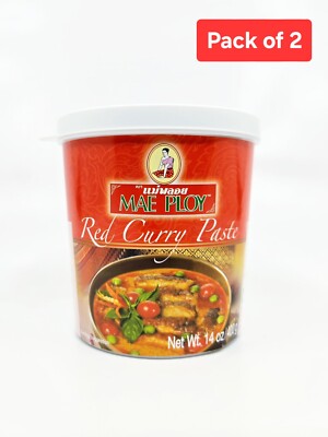 Mae Ploy Authentic Thai Red Curry Paste For Thai Curries (Pack Of 2)