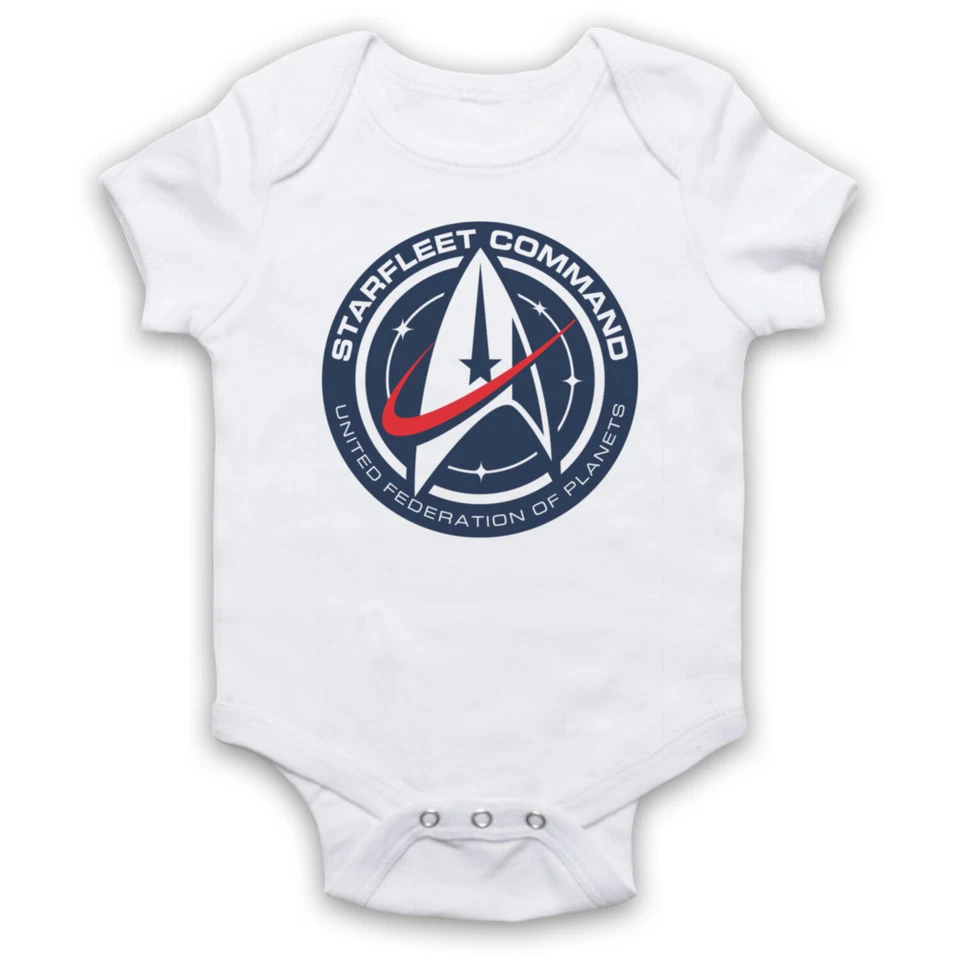 THE GUNS OF BRIXTON STAR STARFLEET COMMAND UNITED FEDERATION PLANETS TREKKIE BABY BABYGROW