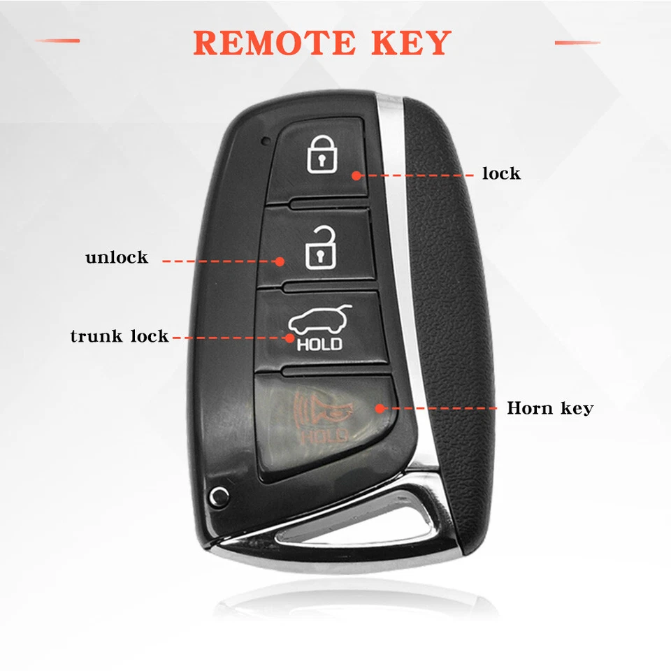 2 For 2013 - 2018 Hyundai Santa Fe Smart Remote Key Fob 4 Button 95440-4Z200 - Image 2 of 4