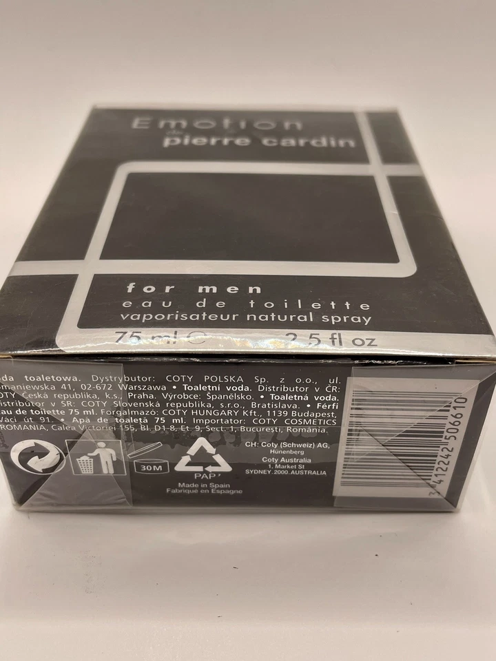 EMOTION de Pierre Cardin For Men EDT Spray 75ml/2.5oz RARE ~ NEW & SEALED - image 4 of 4
