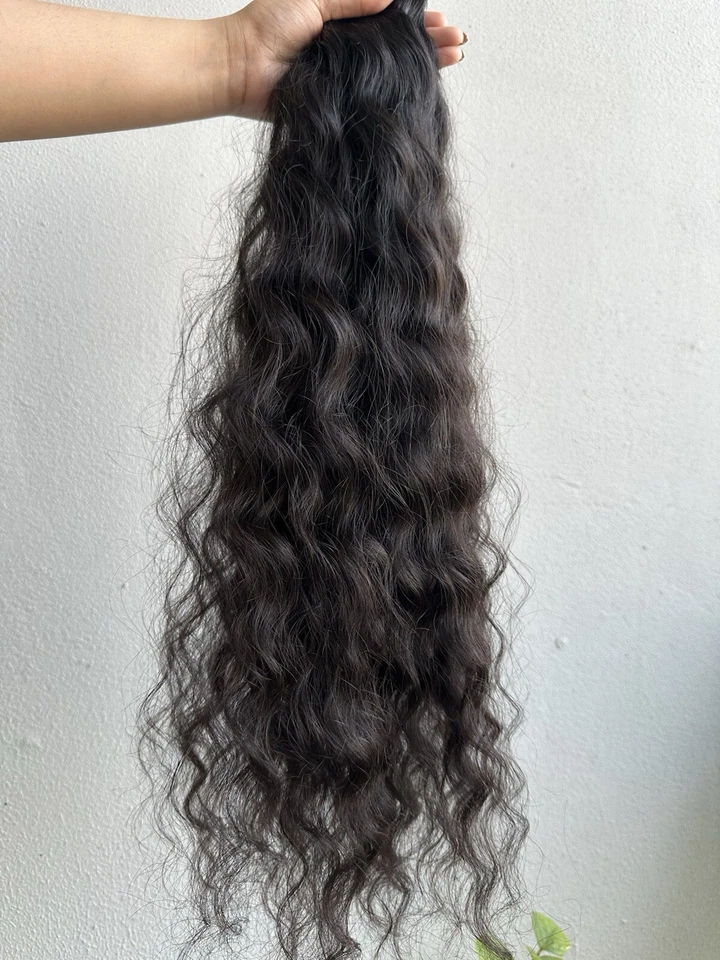 Paquete rizado indio crudo Foto 4 de 4